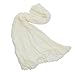 Newborn Baby Photography Props - Long Ripple Wrap Blanket and Lace Beads Headband (Beige, OneSize)