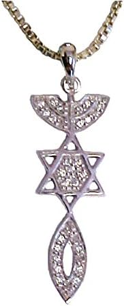 Wholesale Christian Gifts Messianic Seal with Brilliant CZ Necklace