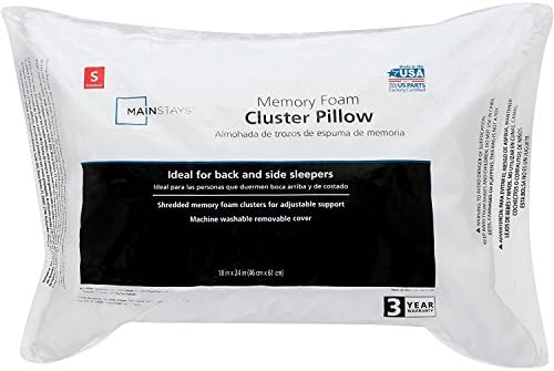 Amazon Com Mainstay 18 X 24 Memory Foam Cluster Standard Pillow