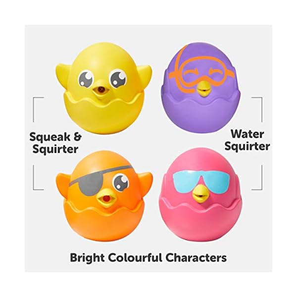 TOMY-Games-E72818C-Hide-Squeak-Bath-Squirters-Toomies-Eggs-Multicoloured TOMY Games E72818C Hide & Squeak Bath Squirters Toomies Eggs, Multicoloured
