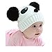 Nation Cute Baby Kids Girls Boys Warm Winter Stretchy Panda Cap Hat Beanie (White)