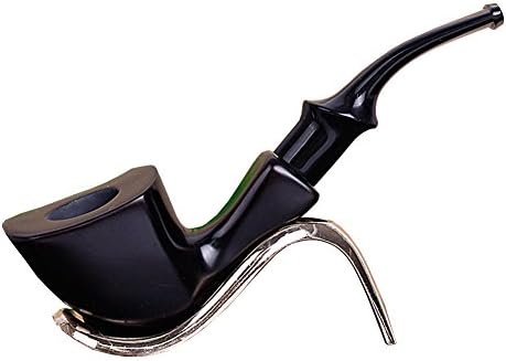 High-Grade Ebony Wooden Tobacco Pipe, Square Black Smoking Accessories, Best Gift For Father And Husband,A