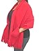 TOOLBOXCLOTHING Polar Fleece Fringed Shawl/Wrap/Shoulder Cozy with Pockets. 78