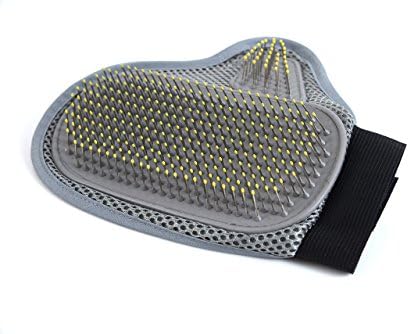Pet Grooming and Deshedding Tool for Dogs and Cats by SimpleSafe | Longer Rubber-tipped Bristles Safely Remove More Loose Pet Hair | Massaging Quality Pets Love | Made with Durable, Safe Material