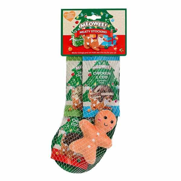 Christmas Stocking for Cats - Yummy Crunchy Tasty Treat and Toy