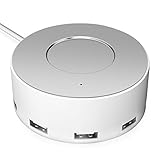 Vogek 6-Port USB Charger Desktop Charging Station with Smart Identification (White)