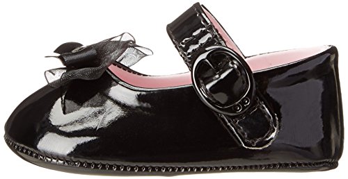 Baby Deer Patent SM With Bow Mary Jane (Infant),Black,3 M US Infant