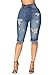 Dokotoo Womens Ladies Fashion Summer Classic Casual Mid Rise Denim Ripped Destroyed Hole Bermuda Shorts Skinny Jeans Medium