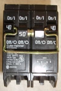 Quad Circuit Breaker 240/250 BQC240250 type BRD & A4050CT