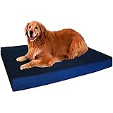 Dogbed4less Extra Large Orthopedic Memory Foam Dog Bed, Waterproof Liner, Extra Pet Bed Cover, 40X35X4 Inch