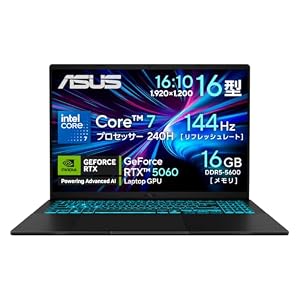 【Amazon.co.jp限定】 ASUS ゲーミングノートPC ASUS Gaming V16 V3607VM 16インチ V3607VM-C7165R5060W