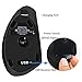 More&Better Wireless Vertical Mouse 2.4G USB Rechargeable Ergonomic Optical Computer Mouse, Black