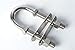 Amarine Made Stainless Steel Marine Boat Stern Bow Eye Tie Down U Bolt (1/2-Inch and 3/8-Inch Optional) (Silver, 1/2