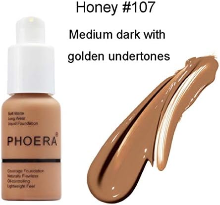 Liquid Concealer,2019 Matte Oil Control Concealer Foundation Cream Liquid Foundation (#107)