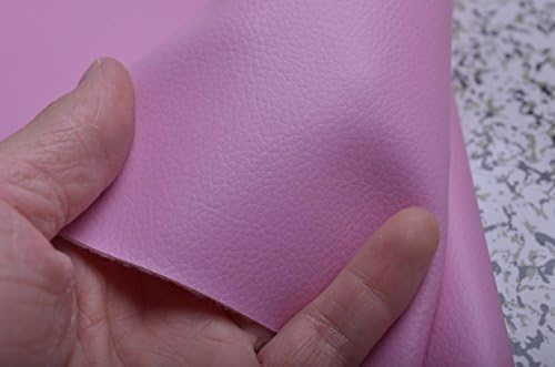 Thin Lychee Skin Embossed Fake Leather Fabric for Home Decor Furniture Upholstery Application,soft Leather Upholstery Fabric,bags/wallets Leather Fabric,wide 54'' Sold By Half Yard (Pink)