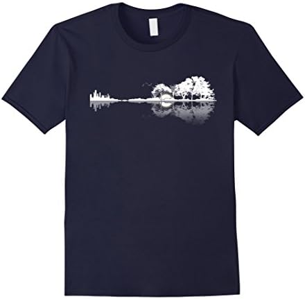 Mens Guitar Lake Shadow Shirt Guitar Shirt Small Navy