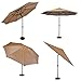 Coolaroo Market Umbrella, Patio Shade Umbrella, 90% UV Block, Round 11' with Adjustable Tilt, Mocha