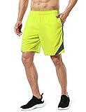 TSLA Men's Multi Pocket Workout Perfomance Quick-Dry Athletic Shorts