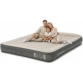Naturehike Pillow Top Plush Compact King Air Mattress with Rechargeable Built-in Pump, 992 LBS Support, Blow Up Bed with Annular Air Column Structure, Inflatable Airbed for Home, Camping, Guests
