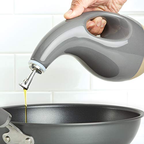 Rachael Ray Slip Glaze Ceramics EVOO Olive Oil Bottle Dispenser with