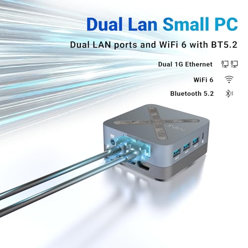 MINIX Z97 Mini PC, Intel Alder Lake N97 (up to 3.60GHz) 12GB LPDDR5X 512GB NVMe SSD Dual LAN Mini Desktop Computers, 4K Triply Display/2x HDMI/DP, Small PC Desktop for Business Home Office
