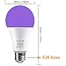 Escolite 7.5W UV LED Black Light Bulbs, A19 E26/E27 Medium Base Black light Bulb Glow in Dark, UVA Level 395-400nm, UV Light Blub for Blacklight Party, Body paints, Fluorescent Poster, Wedding(4 Pack)