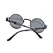 Dollger Black Round Sunglasses Retro Vintage Steampunk Sunglasses for Men