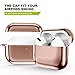 Valkit AirPods Pro Case 2019 [Front LED Visible], TPU Translucent Full Protective Shockproof Cover with Keychain for Apple AirPods Pro 3rd Gen [Won't Affect Wireless Charging] Rose Gold