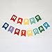 Premium Layered Felt Happy Birthday Banner Bunting Laser Cut 60 inches wide - Rainbow Flags