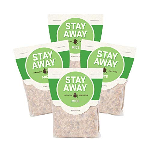 Stay Away Mice Repellent Pest Control Scent Pouches, All Natural - Repels Mice with No Mess and Environmentally Safe, 4 Pack - from The Makers of Fresh CAB! Not for Sale in in, DC, NM, MS, CT, ME, SD
