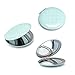 BMC Womens 3 pc Mixed Design Heart Flower Alloy Metal Folding Compact Travel Pocket Beauty Makeup Mirror Set