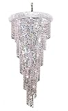 Adrienne Chrome Modern 18-Light Grand Chandelier Swarovski Spectra Crystal in Crystal (Clear)-1531SR22C-SA--22