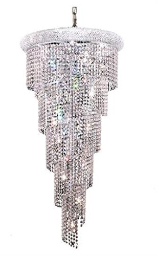 Adrienne Chrome Modern 18-Light Grand Chandelier Swarovski Spectra Crystal in Crystal (Clear)-1531SR22C-SA--22