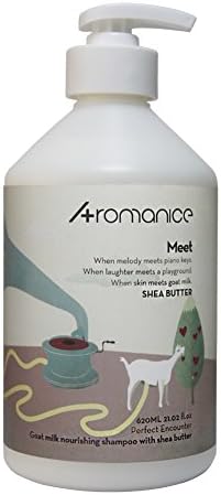 Aromanice Goat Milk Shampoo,Shea Butter,Moisturising Nourishing,Hair Loss Prevention,Anti-Breakage,620ML(20.9 Oz)