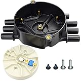 Upgrade Ignition Distributor Cap and Rotor Kit fits Chevy EXPRESS 1500 GMC JIMMY Olds 96-07 4.3L V6 D328A 10452458 DR475 （Brass Terminal）s