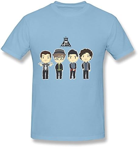 WANXIN Men's Fall Out Boy T-shirt Size S SkyBlue