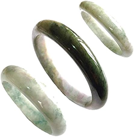 KARATGEM Natural Jadeite Jade Bangle Bracelet 55-78mm Inner from US Warehouse