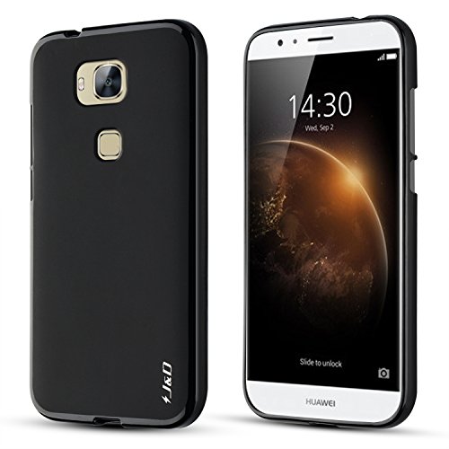 Huawei GX8 Case, J&D [Drop Protection] Huawei GX8 Case [Slim Cushion] Shock Resistant Protective Premium Jelly Case Slim Case for Huawei GX8 - Black