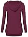 Timeson Women Long Sleeve V Neck Pullover Kangaroo Pocket Sweatshirt Hoodie