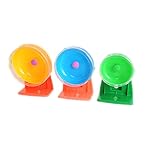Zeroyoyo Plastic Pet Exercise Silent Running Spinner Wheel Toy for Hamster Mouse Rat Mice Random Color 1pc