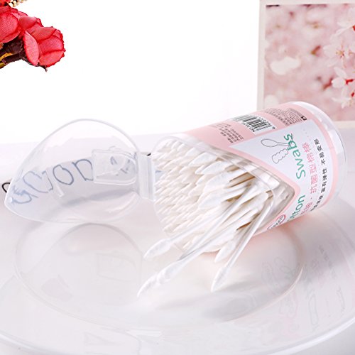 Cotton Swabs 100% Cotton Double Tipped 100 Pcs White Natural Paper Sticks Multipurpose Cotton Buds Cleaning Sterile Sticks