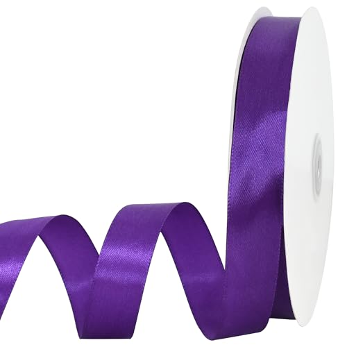 Toniful Satinband, dünne, einfarbige Stoffbänder für Geschenkverpackungen, Bastelarbeiten, Schleifen, Einladungen, Blumensträuße, Weihnachts-, Hochzei