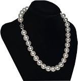 White Freshwater Cultured Pearl Necklaces For Women - (Real Freshwater Shell Pearls Simulated) 12mm