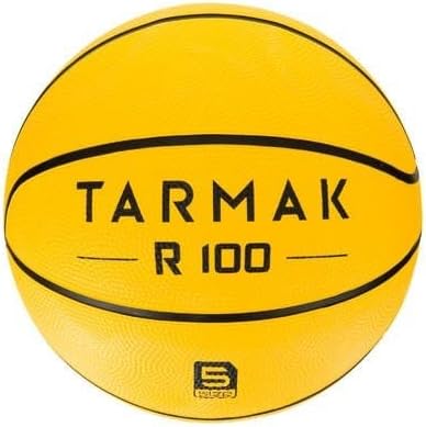 TARMAK R100 Kids' Size 5 Basketball - Durable.for Beginners. (Yellow)
