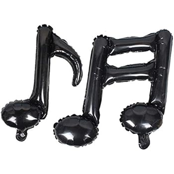 Amazon Com 10pcs Black Music Note Foil Balloons Music Theme Party