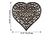 Cast Iron Heart Trivet | Decorative Cast Iron Trivet for Kitchen Countertop Or Dining Table | Vintage Design | 6.75X6.5 | with Rubber Pegs/Feet - Recycled Metal | Rust Brown Color