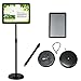 HUAZI Floor Standing Sign Holder Pedestal Sign Stand for 11 x 17 inches Graphics, Rounded Corner Frame & Pole Height Adjustable - Color Black