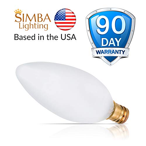 Simba Lighting Candelabra Torpedo Frosted B10 40W E12 Base (12 Pack