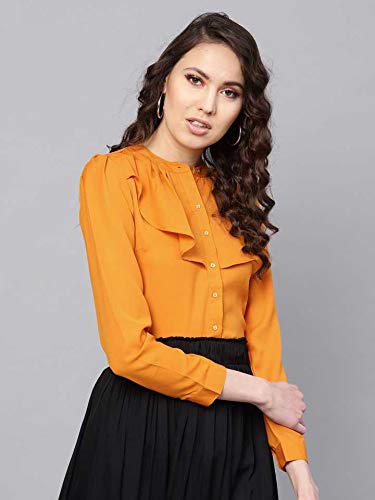 yellow frill top