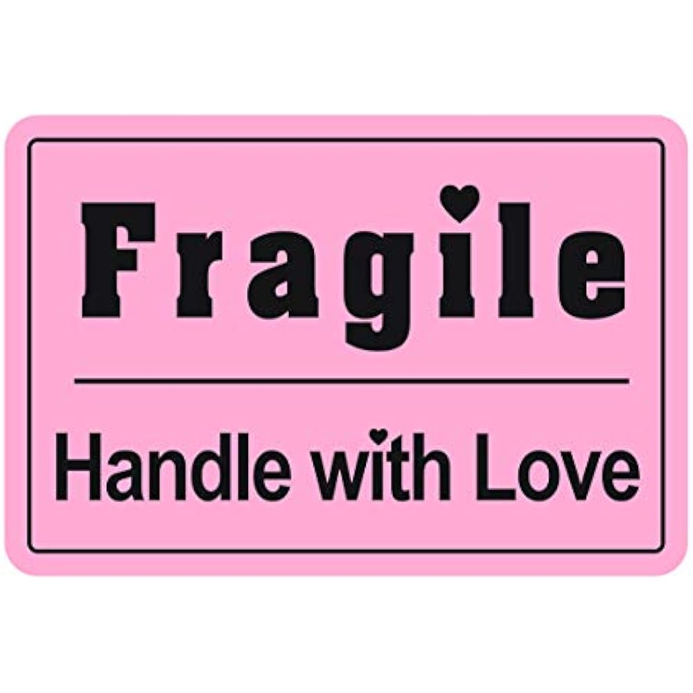 pink fragile tape